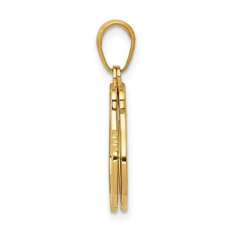 10K Yellow Gold 10K Handcuffs Pendant