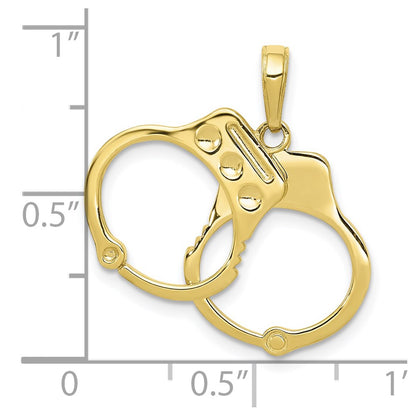 10K Yellow Gold 10K Handcuffs Pendant