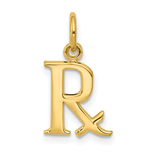 10K Yellow Gold Prescription Symbol Rx Charm