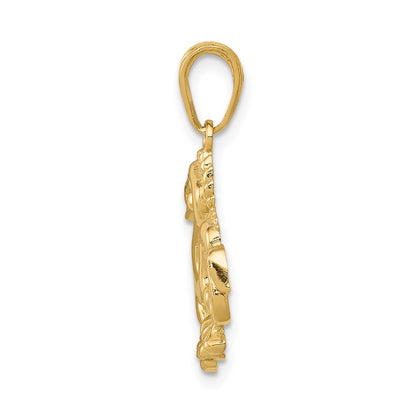 10K Yellow Gold Dragon Pendant