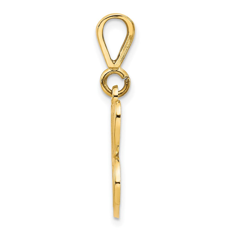 10K Yellow Gold Filigree Initial C Pendant