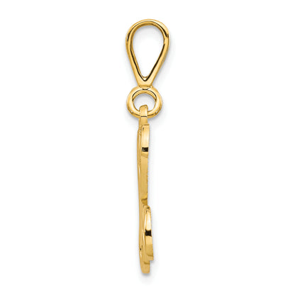 10k Yellow Gold Initial K Pendant