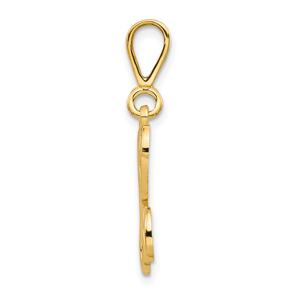 10K Yellow Gold Initial K Pendant