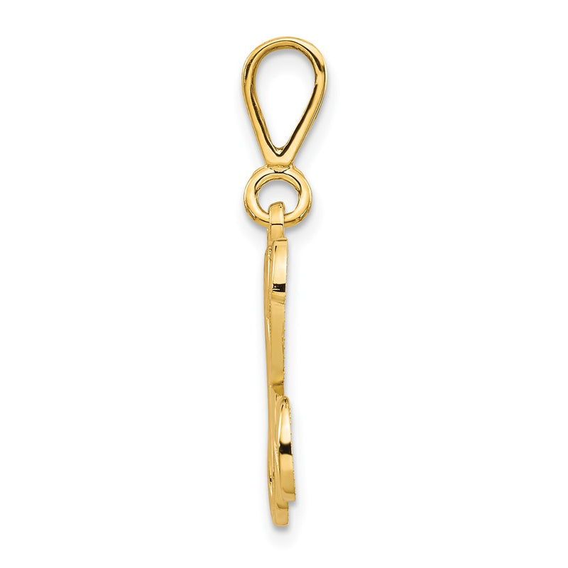 10K Yellow Gold Initial K Pendant