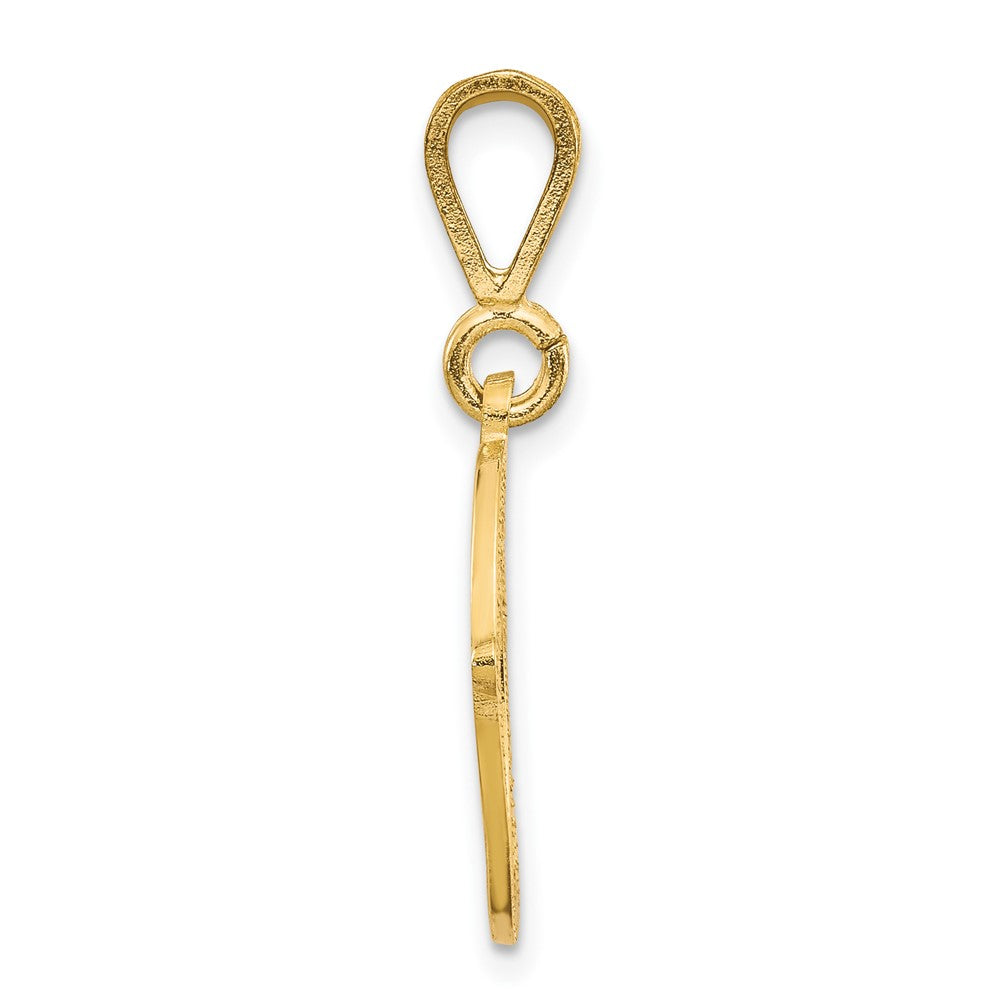 10K Yellow Gold Initial O Pendant
