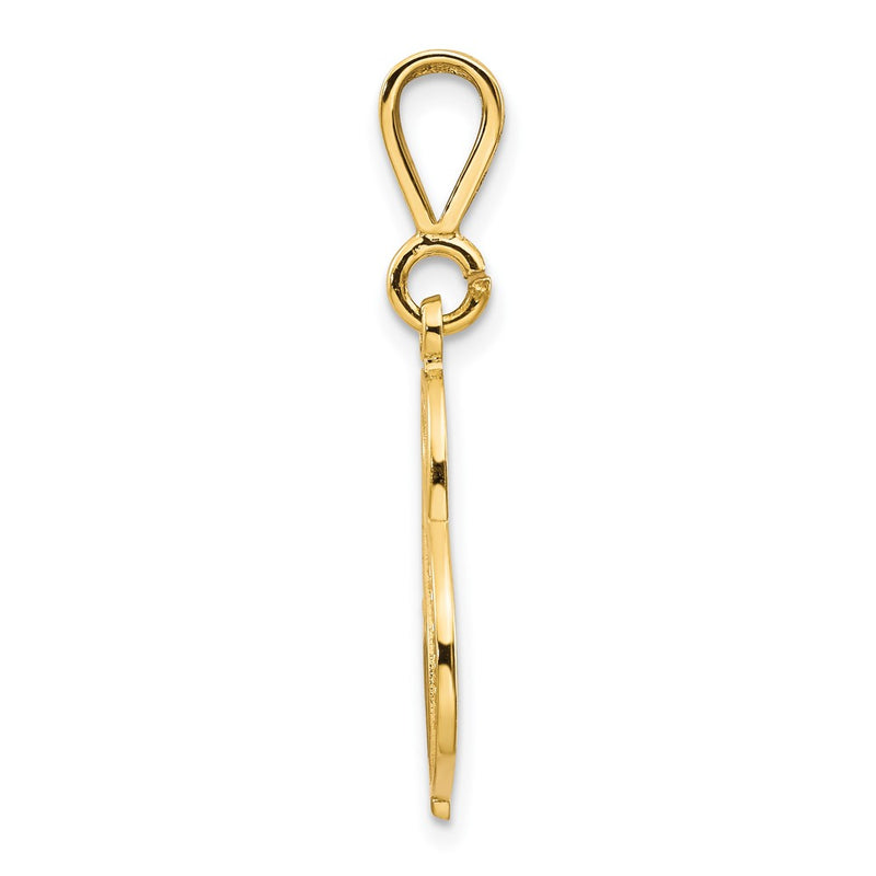 10K Yellow Gold Initial S Pendant