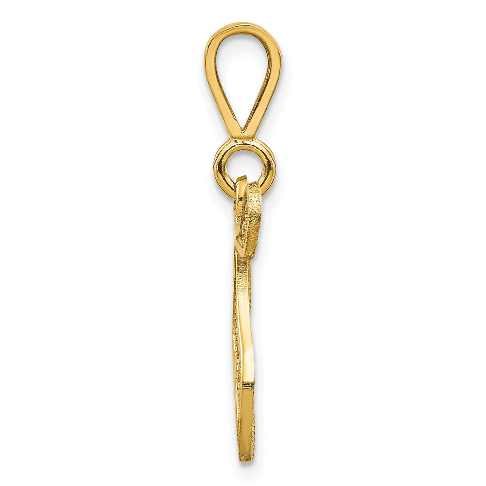 10K Yellow Gold Initial T Pendant