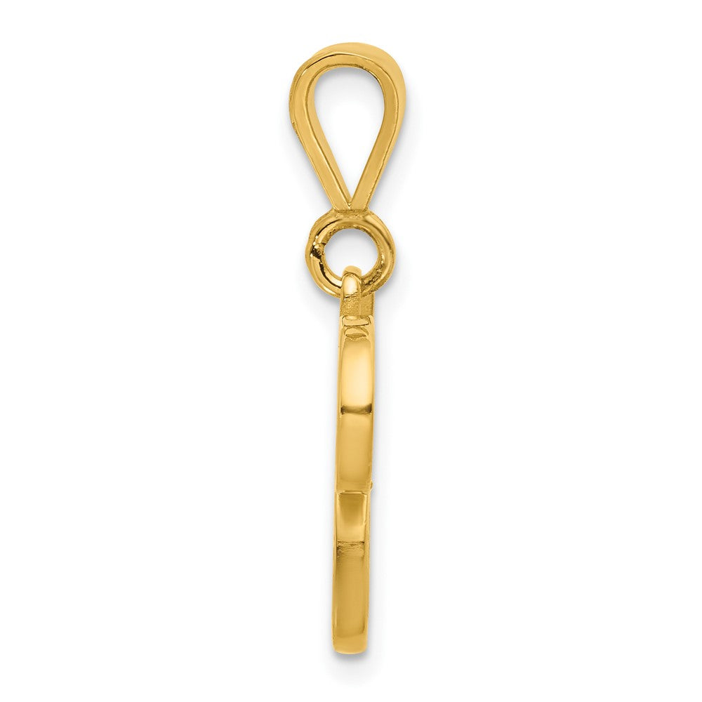 10K Yellow Gold Initial U Pendant