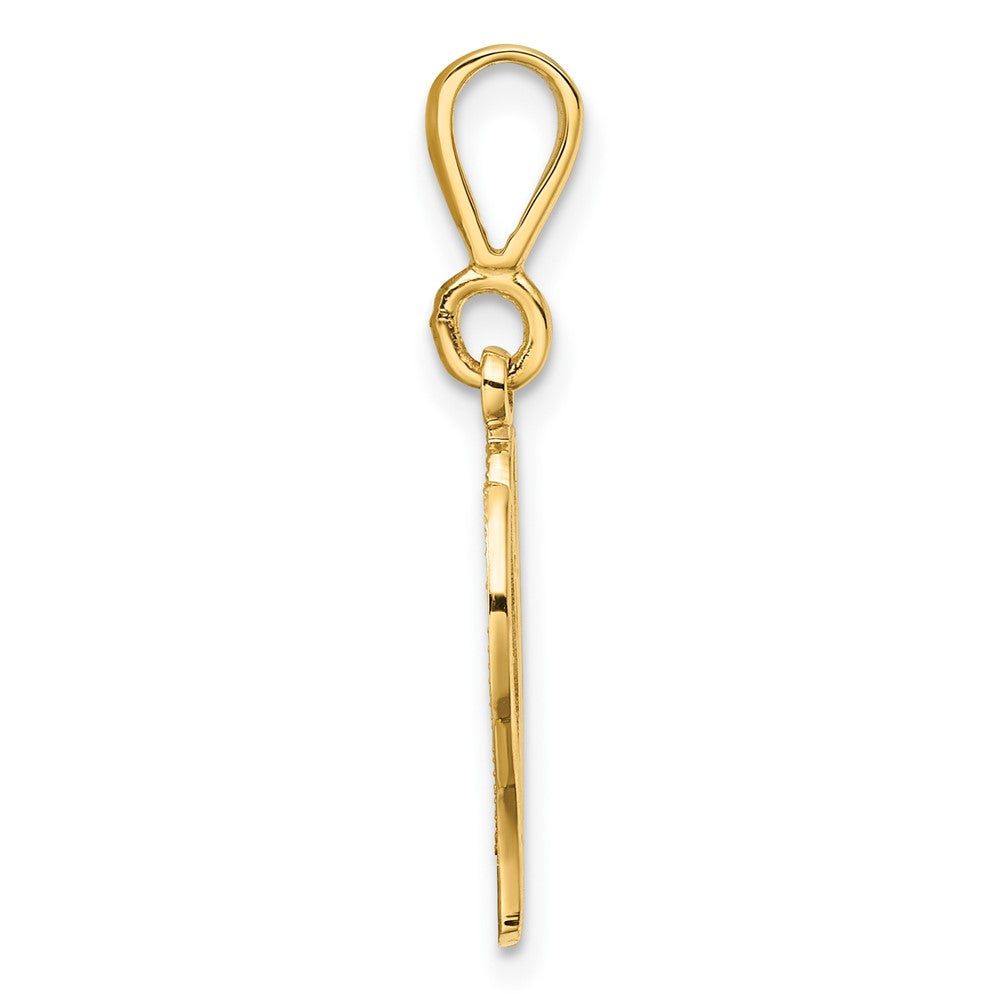 10K Yellow Gold Initial V Pendant