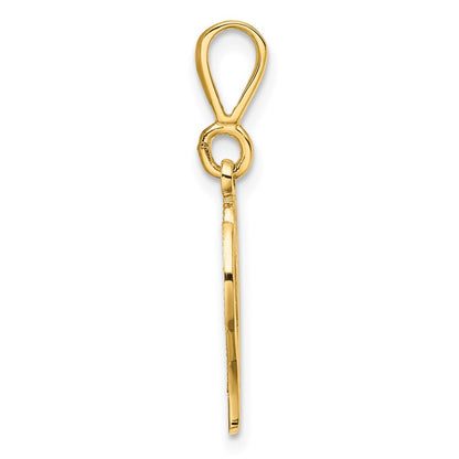 10K Yellow Gold Initial V Pendant