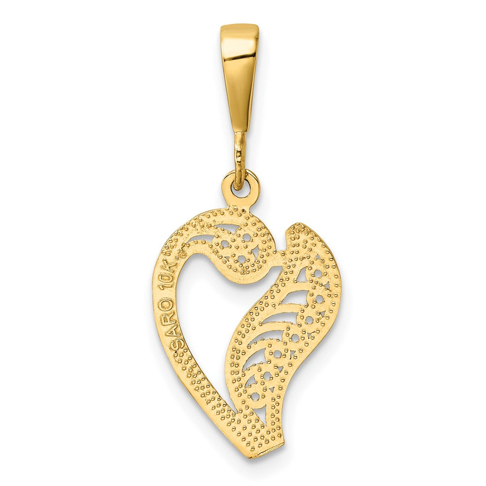 10K Yellow Gold Initial V Pendant