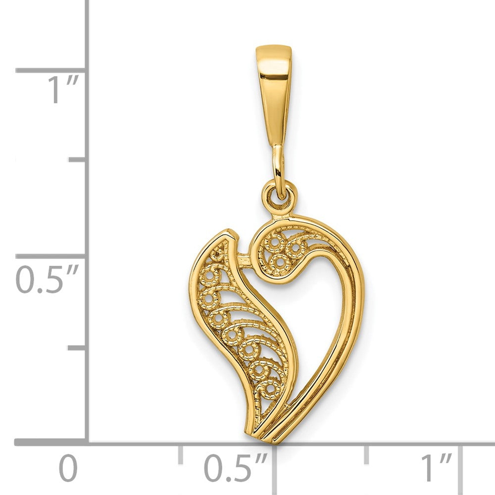 10K Yellow Gold Initial V Pendant