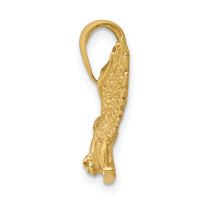 10K Yellow Gold 3-D Eagle Charm