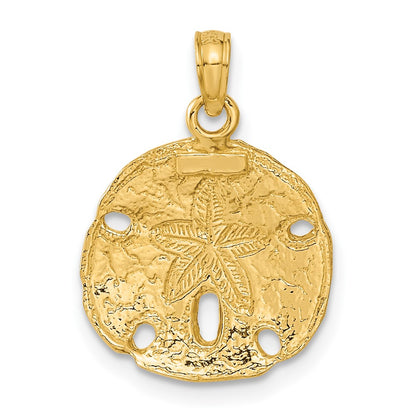 10K Yellow Gold 10K Polished Sand Dollar Pendant