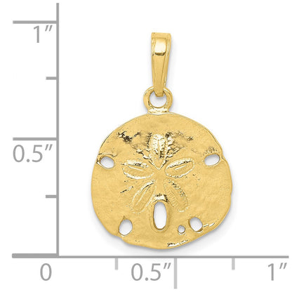 10K Yellow Gold 10K Polished Sand Dollar Pendant