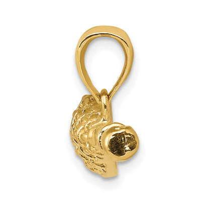 10K Yellow Gold 10K Solid Polished 3-D Lacrosse Stick Pendant