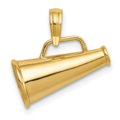 10K Yellow Gold 10K Polished 3-D Small Megaphone Pendant