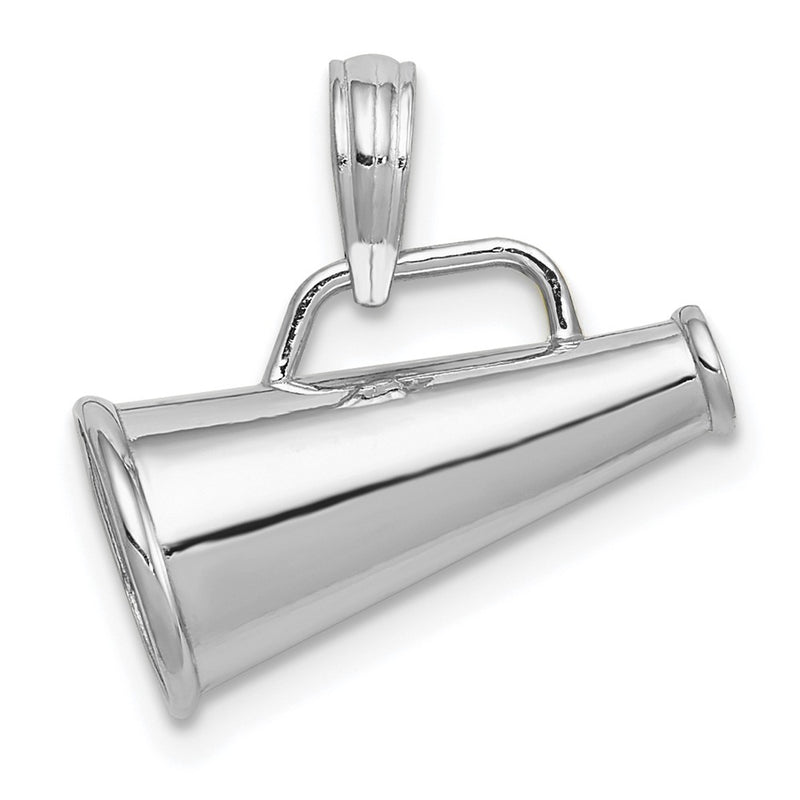 10K White Gold 10K Polished 3-D Small Megaphone Pendant