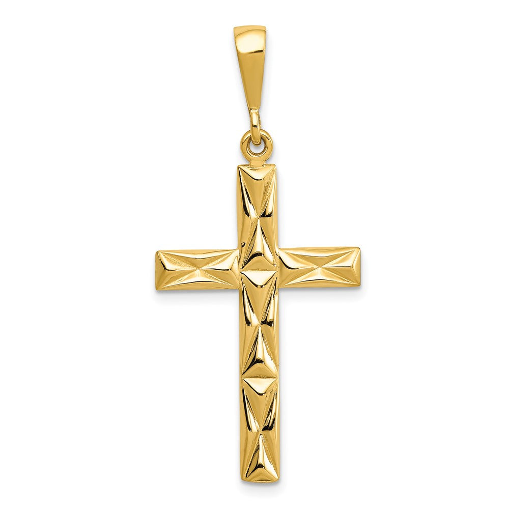 10K Yellow Gold Reversible Latin Cross Pendant