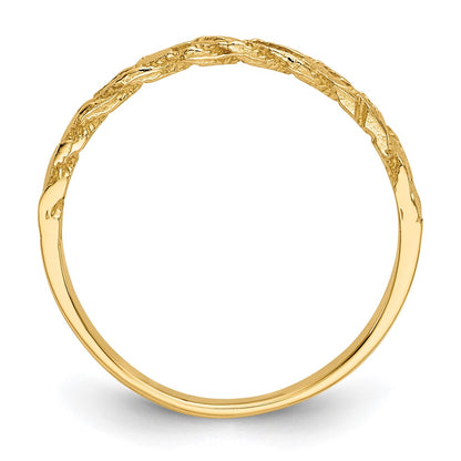10K Yellow Gold 10K Diamond-Cut Rope Ring