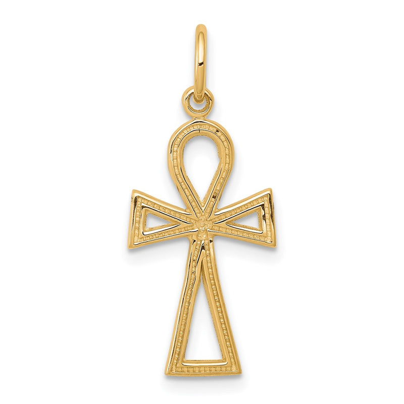 10k Yellow Gold Ankh Cross Charm