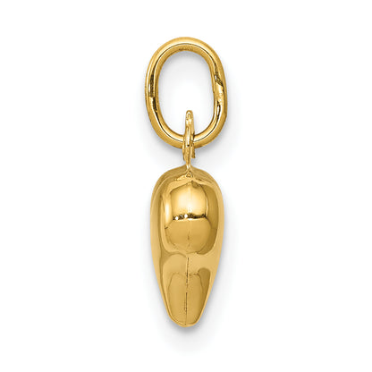 10K Yellow Gold 10K Polished 3-D Heart Charm