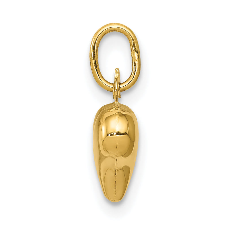 10K Yellow Gold 10K Polished 3-D Heart Charm