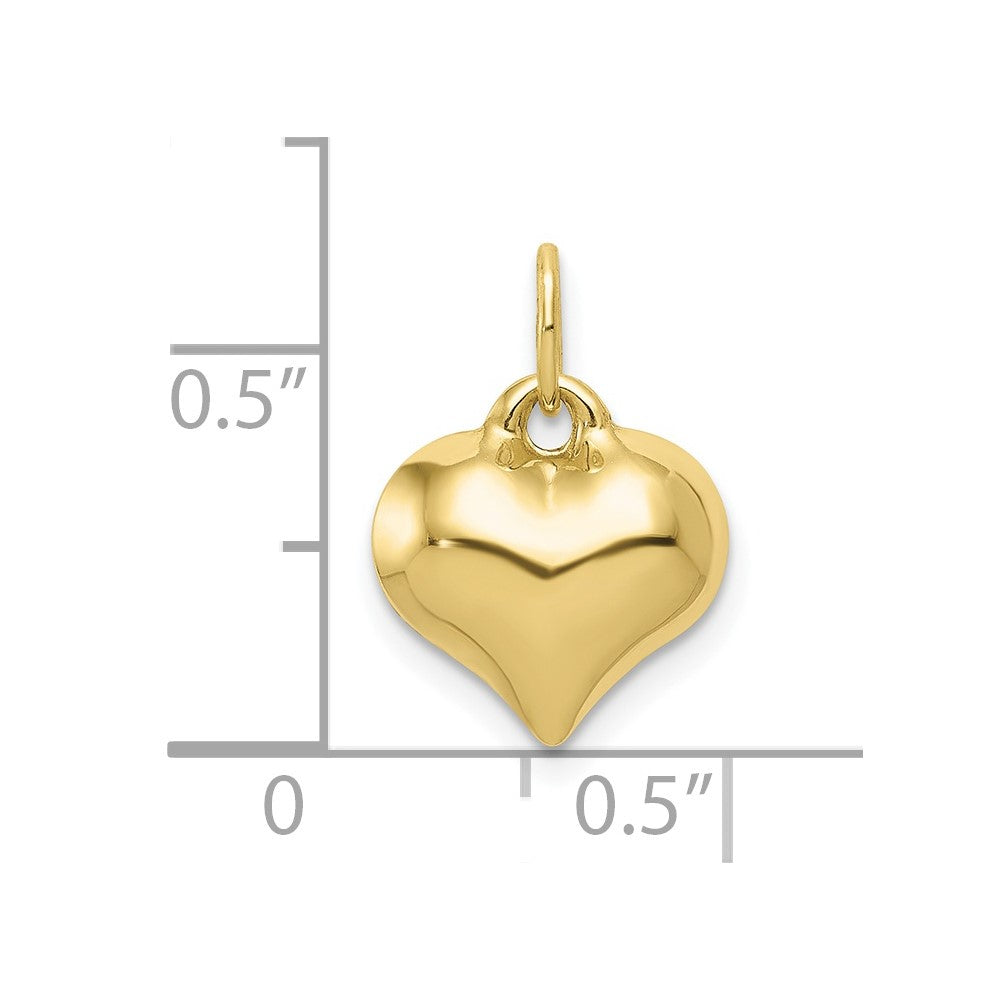 10K Yellow Gold 10K Polished 3-D Heart Pendant