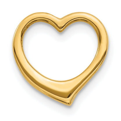 10K Yellow Gold 10K Polished Heart Chain Slide