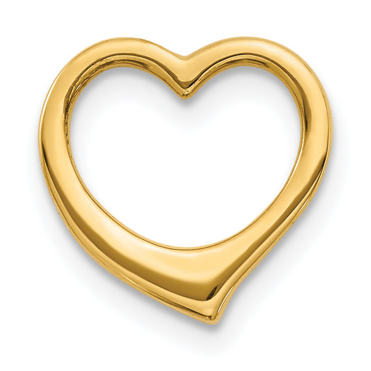 10K Yellow Gold 10K Polished Heart Chain Slide
