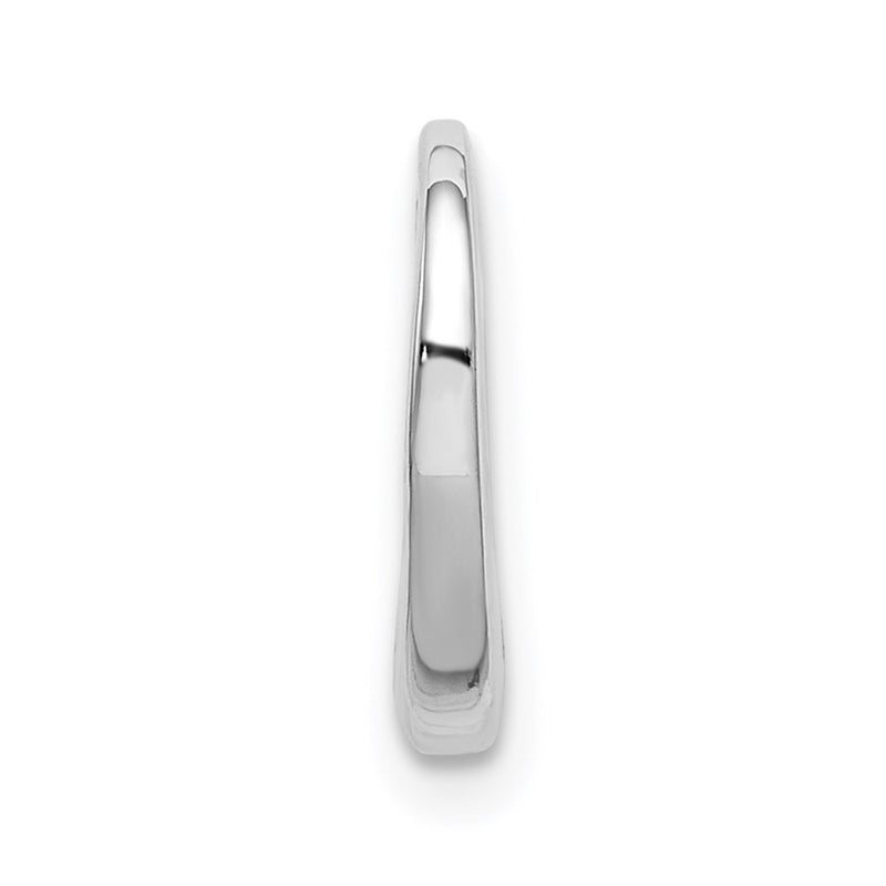 10K White Gold 10K Polished Heart Chain Slide