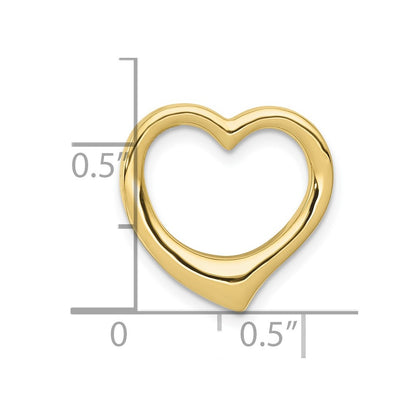 10K Yellow Gold 10K Polished Heart Chain Slide