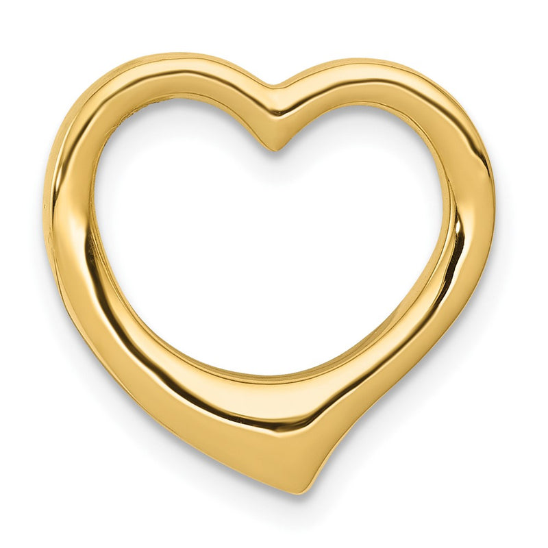 10K Yellow Gold 10K Polished Heart Chain Slide