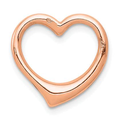 10K Rose Gold 10K Polished Heart Chain Slide