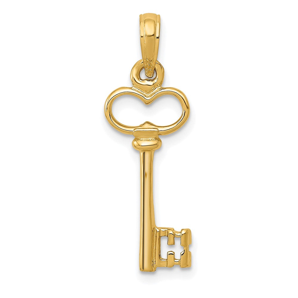 10K Yellow Gold 10K Polished 3-D Key Charm