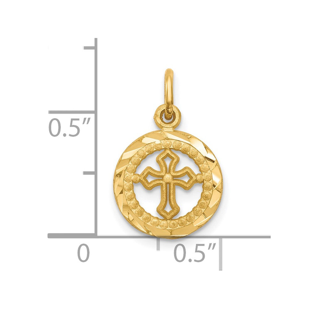 10k Yellow Gold Polished Border Small Cut-out Heart Pendant