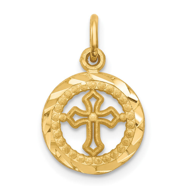 10k Yellow Gold Polished Border Small Cut-out Heart Pendant