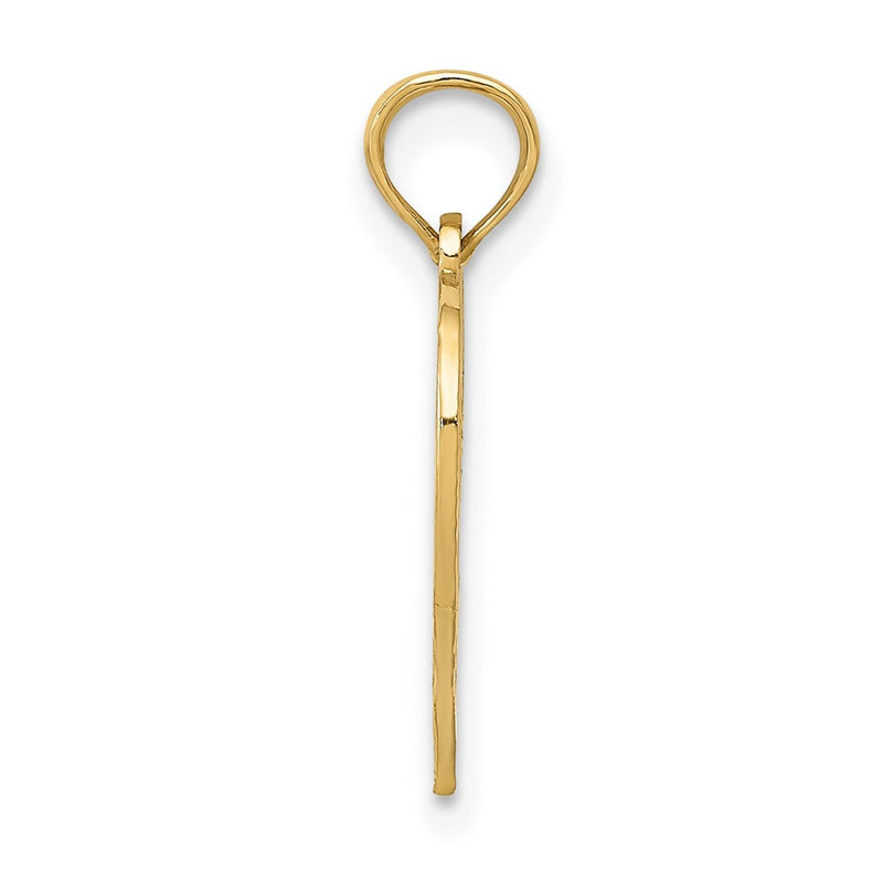 10K Yellow Gold 50 In Heart Cut-Out Pendant