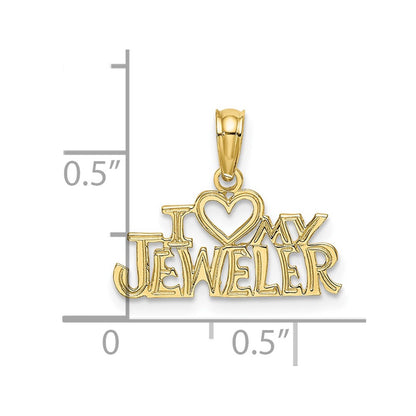 10K Yellow Gold I Heart My Jeweler Charm