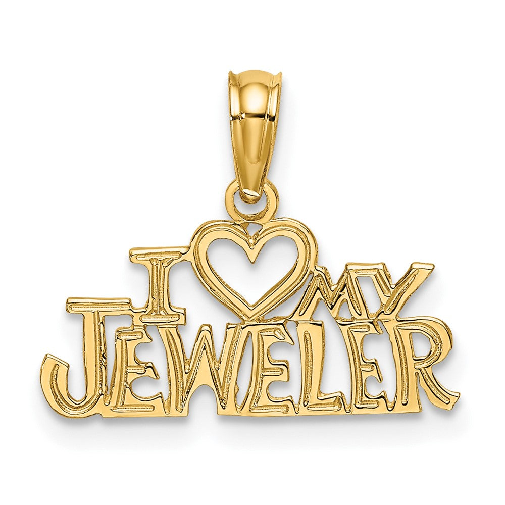 10K Yellow Gold I Heart My Jeweler Charm