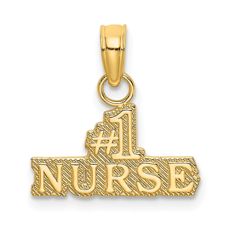 10K Yellow Gold 10K #1 Nurse Pendant