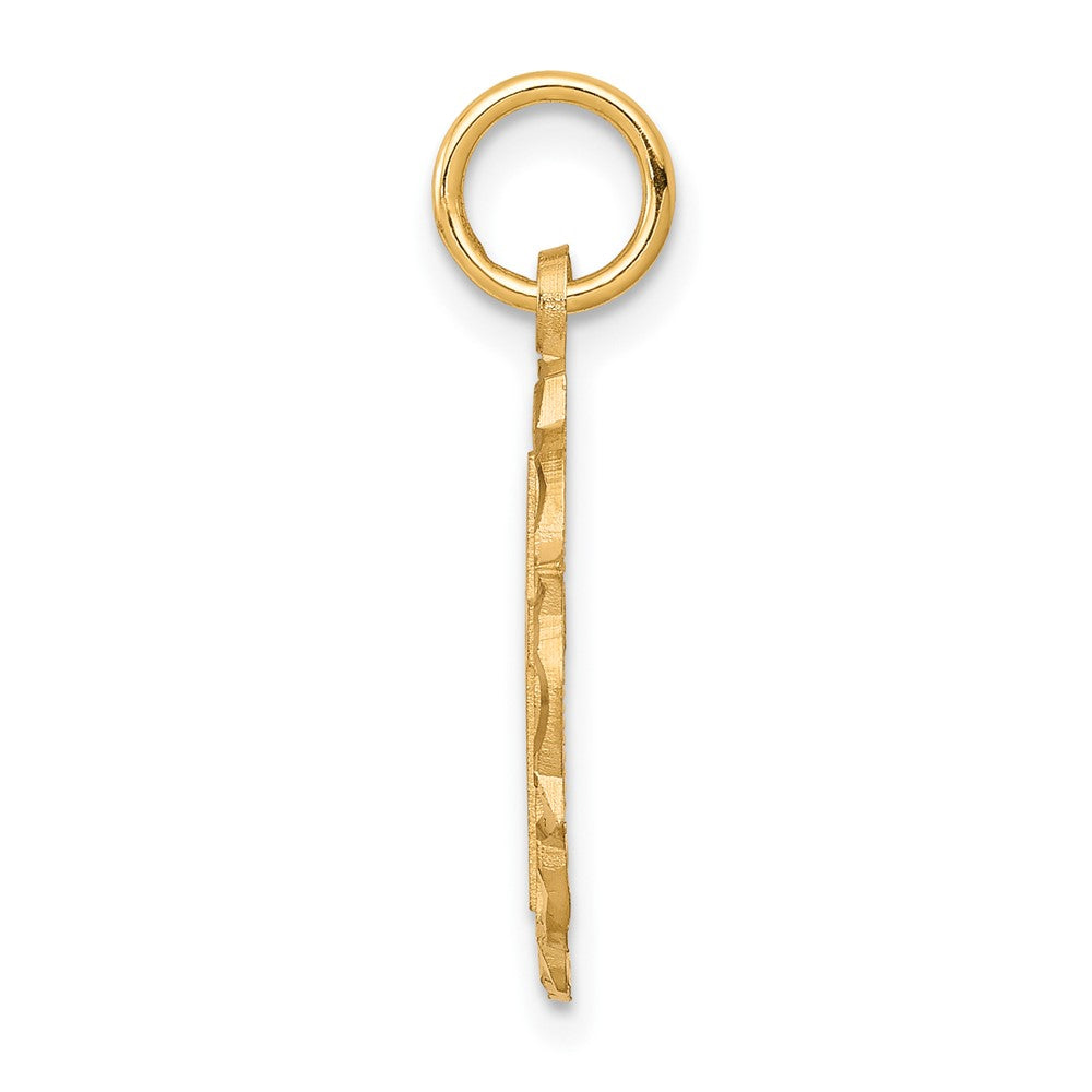 10k Yellow Gold Cross In Frame Charm