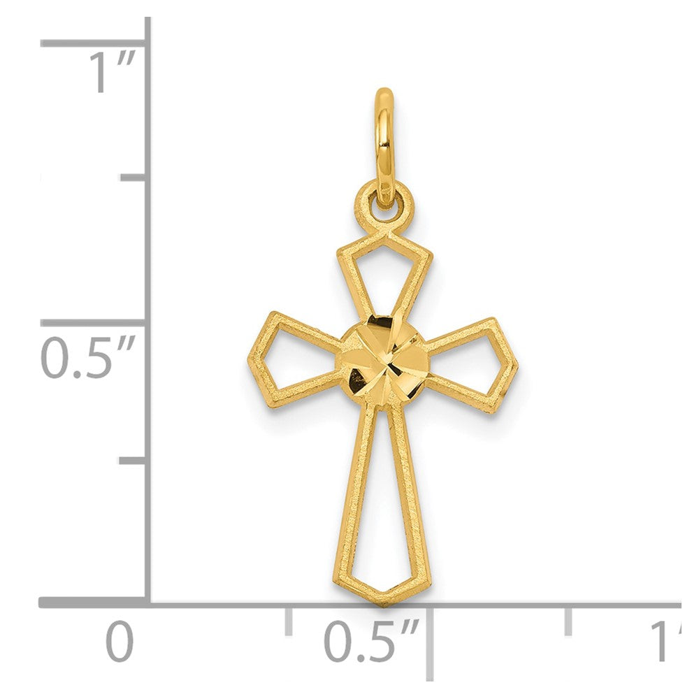 10k Yellow Gold Cross Charm