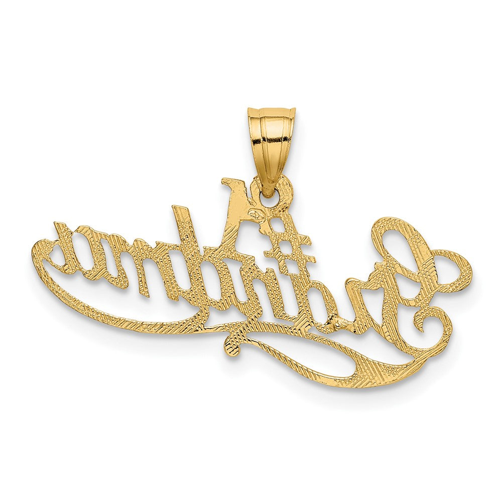 10K Yellow Gold 10K #1 Grandma Pendant