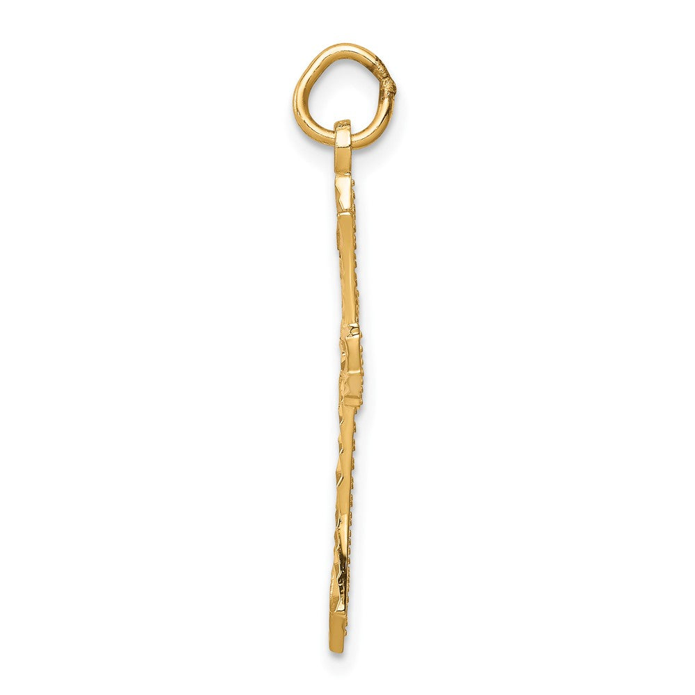 10k Yellow Gold Cross Charm