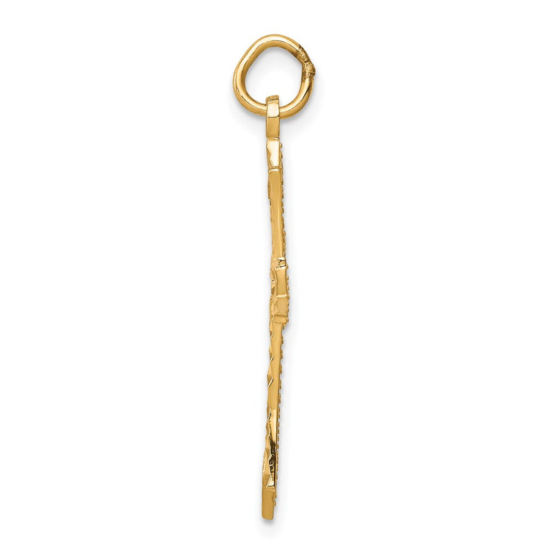 10k Yellow Gold Cross Charm