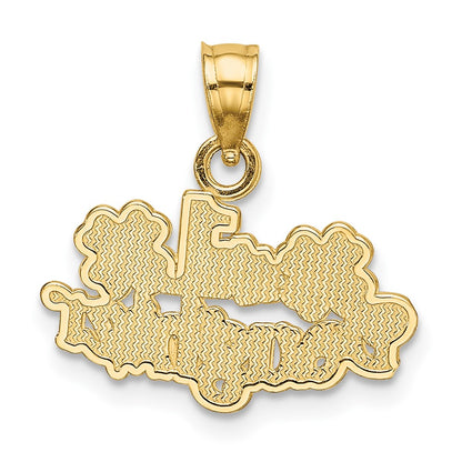 10K Yellow Gold #1 Daughter With Flowers Charm