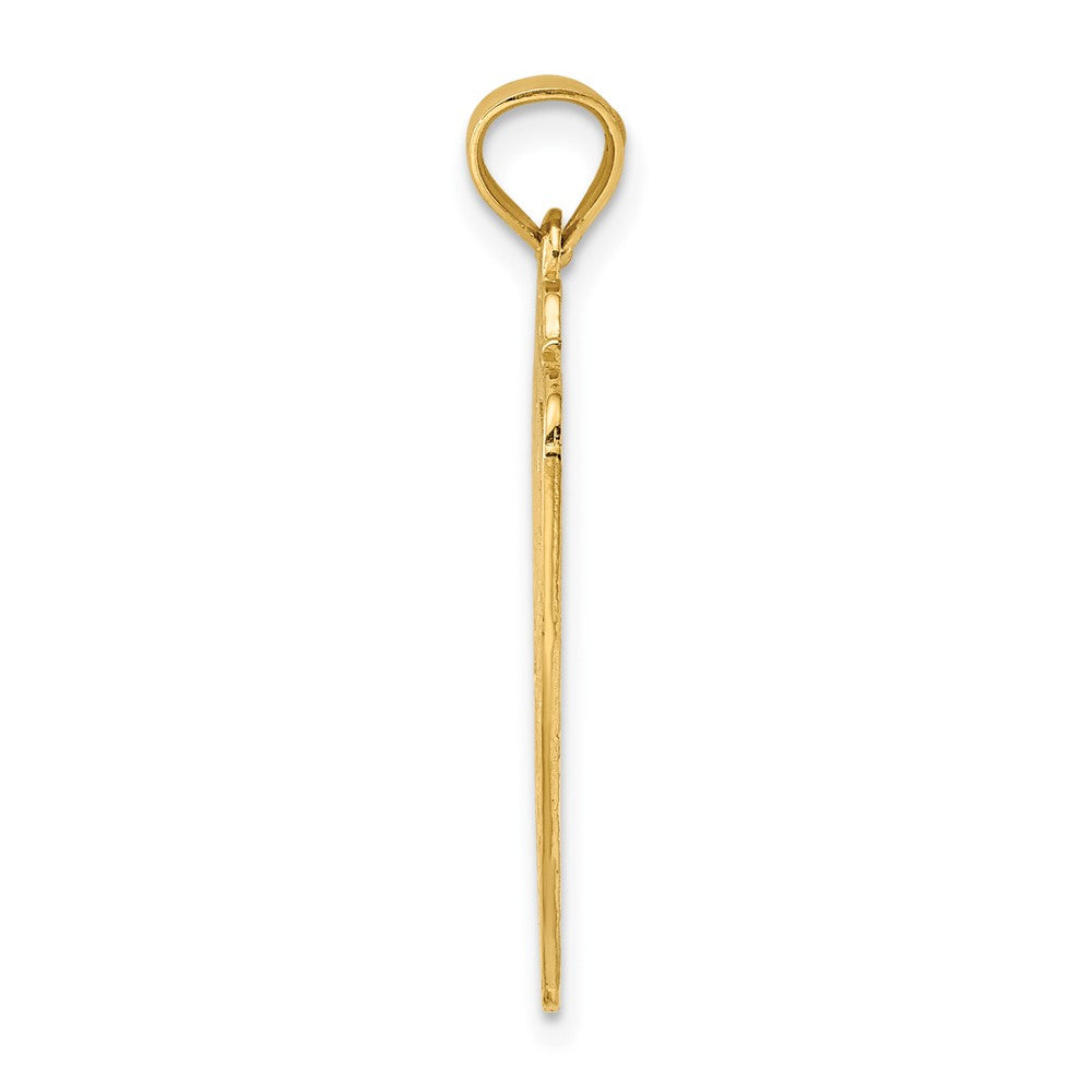 10K Yellow Gold 10K Dad Of The Year Plaque Pendant