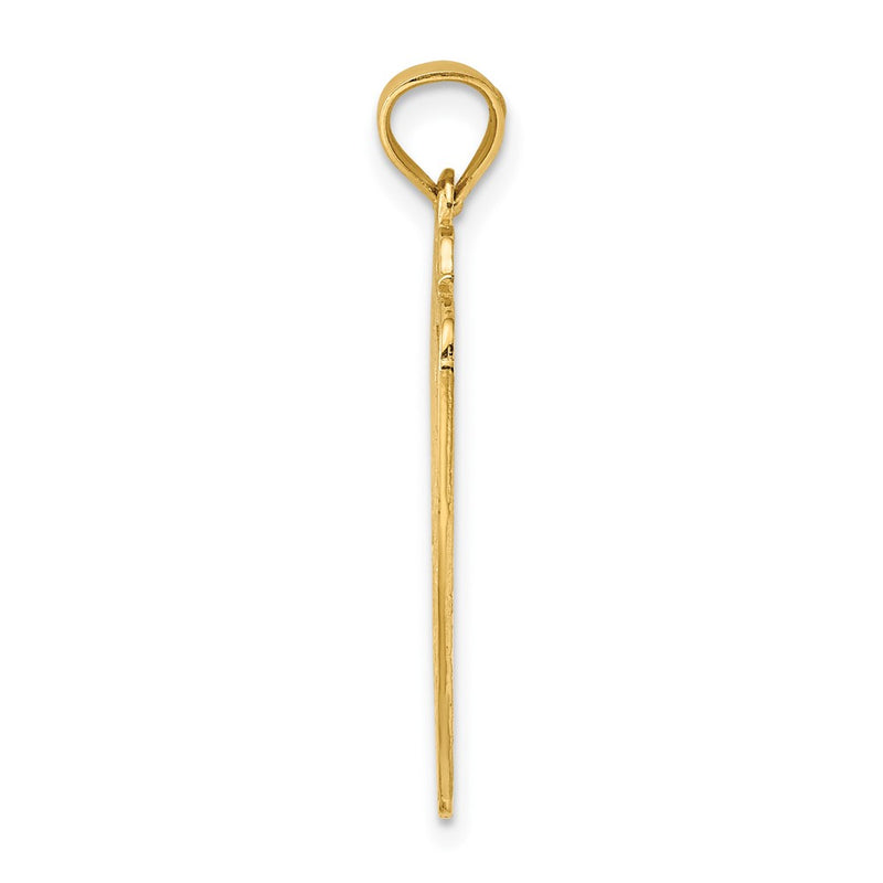 10K Yellow Gold 10K Dad Of The Year Plaque Pendant