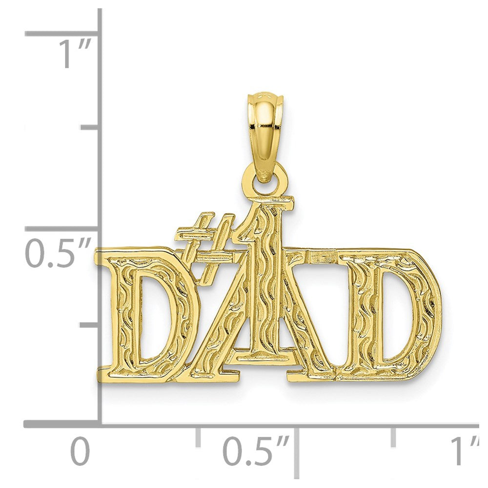 10K Yellow Gold 10K #1 Dad Pendant